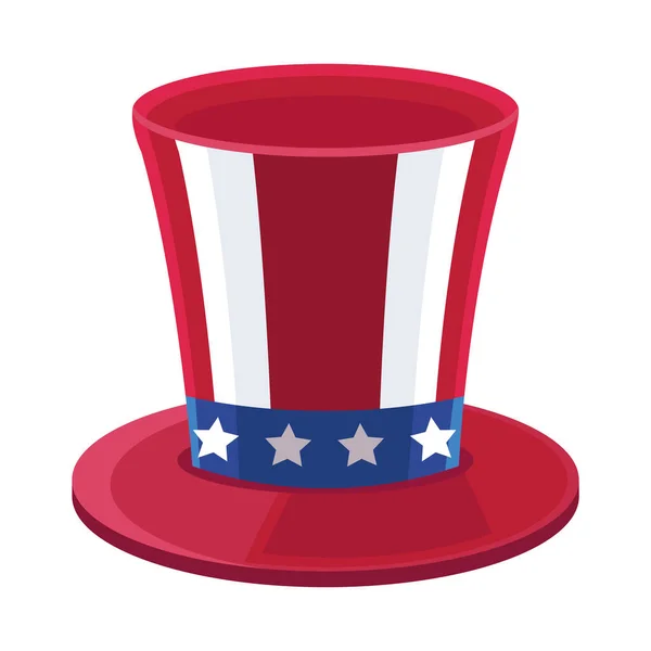 美国国旗头戴顶帽 — 图库矢量图片