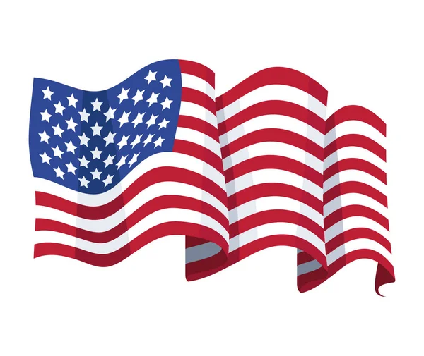 ABD bayrağı dalgalanıyor — Stok Vektör