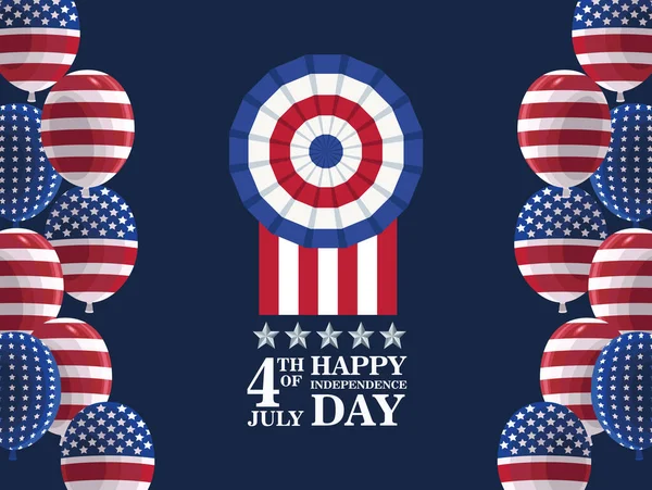 ΗΠΑ Ημέρα Ανεξαρτησίας Εορτασμός — Διανυσματικό Αρχείο