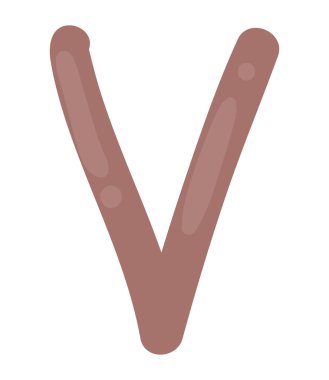 V çocuk alfabe harfi