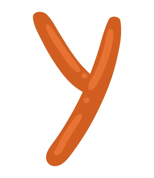 Y kid alphabet letter — Stock Vector