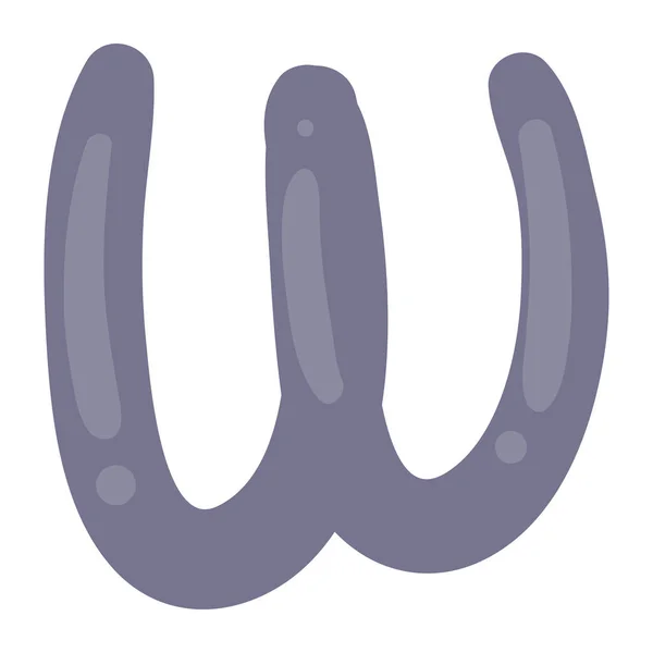 Алфавитная буква W — стоковый вектор