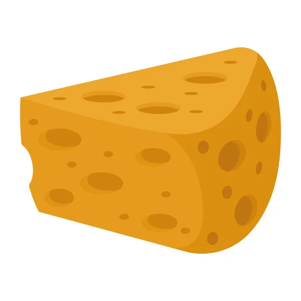 新鲜奶酪部分 — 图库矢量图片