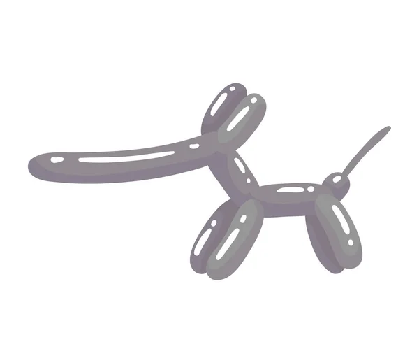 Ballon air gris chien — Image vectorielle