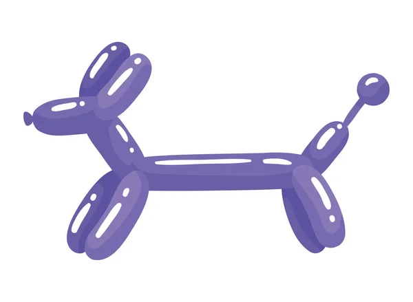 Ballon pour chien violet air — Image vectorielle