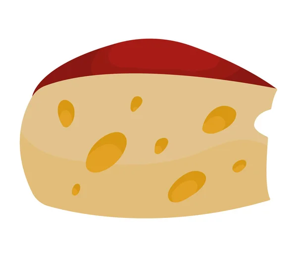 Porción de queso dulce — Vector de stock