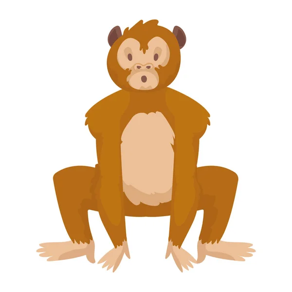 Cute monkey animal kid — Stock Vector