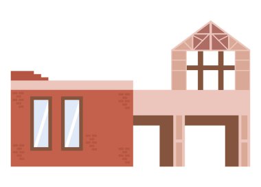 yapım aşamasındaki ahşap ev