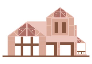 Tahta ev yapım aşamasında.