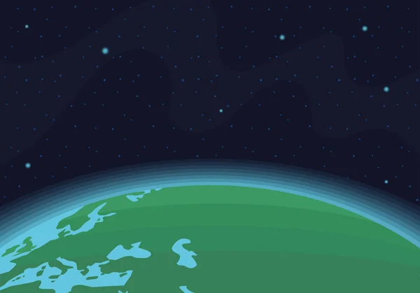 Polovina prostoru planety Země — Stockový vektor