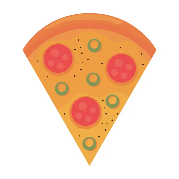 Italienische Pizza-Portion — Stockvektor