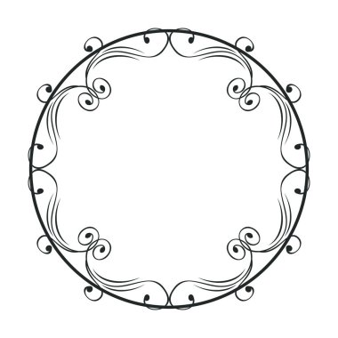 Viktorya monokrom vintage çerçevesi