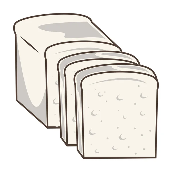 Ekmek dilimleri boyama — Stok Vektör
