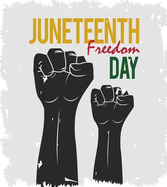 Juneteenth lettering card — 스톡 벡터