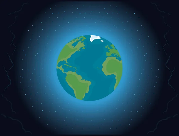 Terre planète espace — Image vectorielle