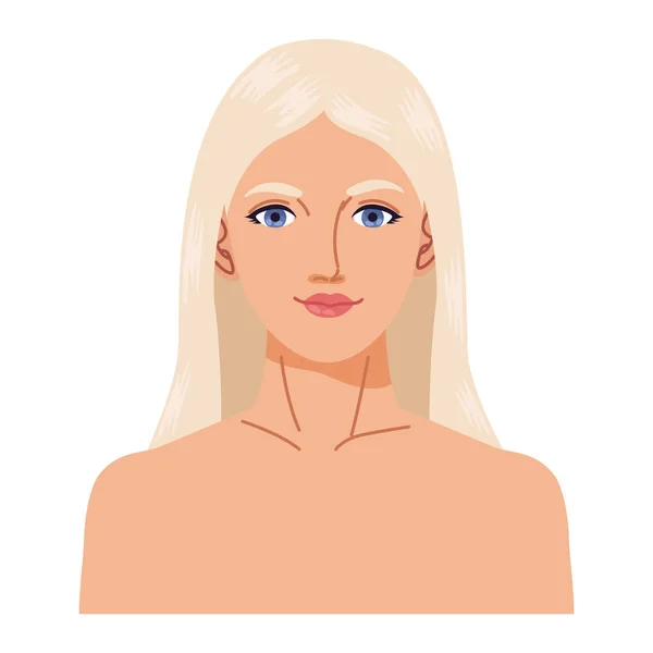Blonde junge Frau — Stockvektor