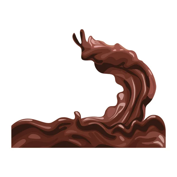Chocolate líquido dulce — Vector de stock