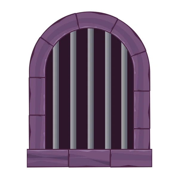 Antique castle barred window — Stockvektor