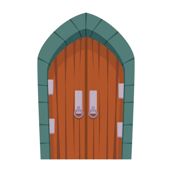 Orange castle door — Stockvector