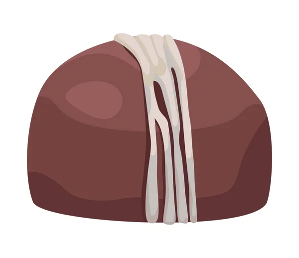Trufa de chocolate dulce — Vector de stock