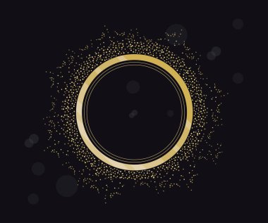 dairesel altın çerçeve