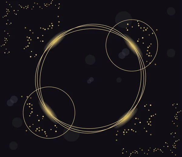 Golden circles and sparks — Wektor stockowy