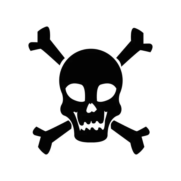 Danger skull signal — Stock Vector