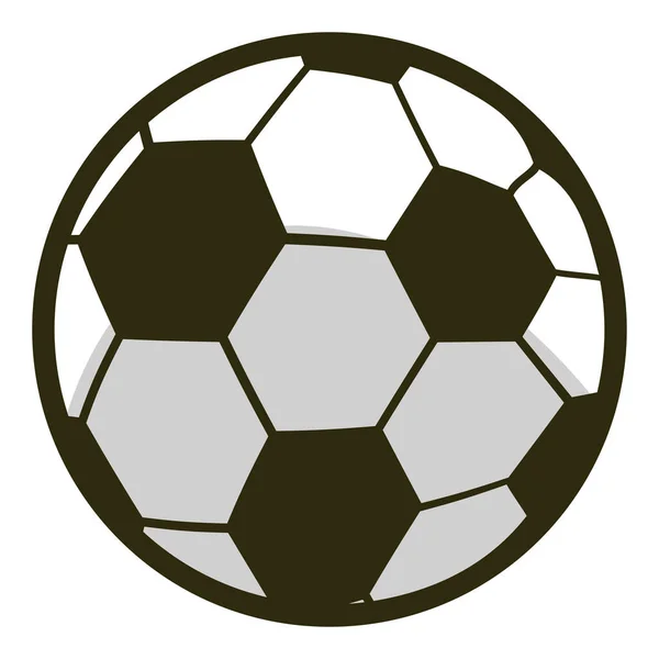 Monochrome balloon soccer sport — Image vectorielle