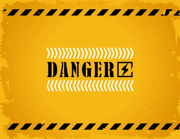 Danger word in yellow background — Stock Vector