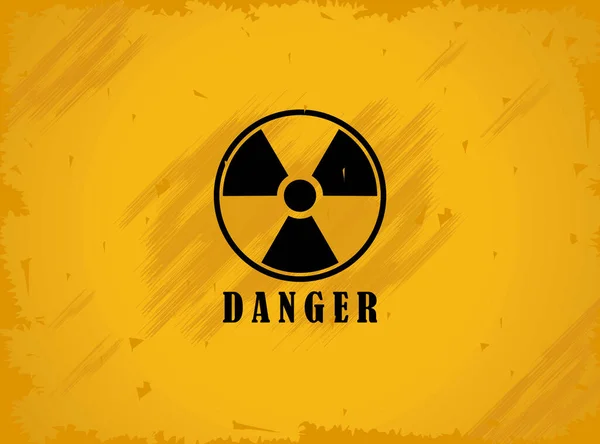 Nuclear danger signal poster — Stock vektor