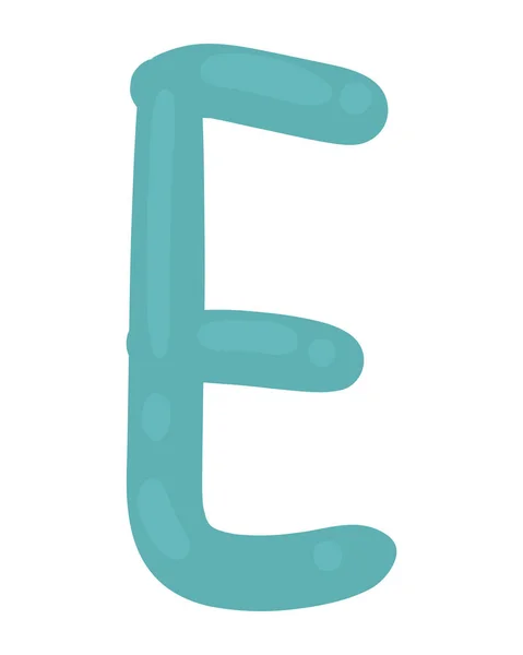 Kid alphabet letter E — Stock vektor