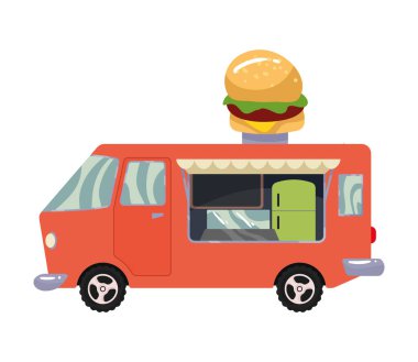 hamburger fast food truck