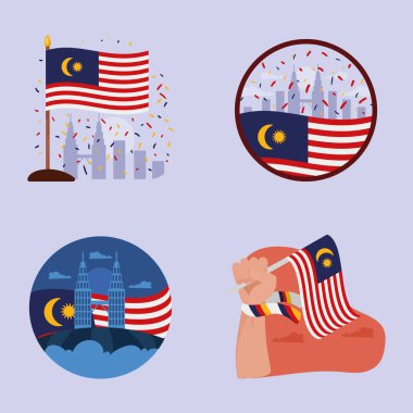 dört hari merdeka simgesi