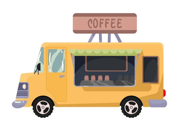 Camion de nourriture café — Image vectorielle
