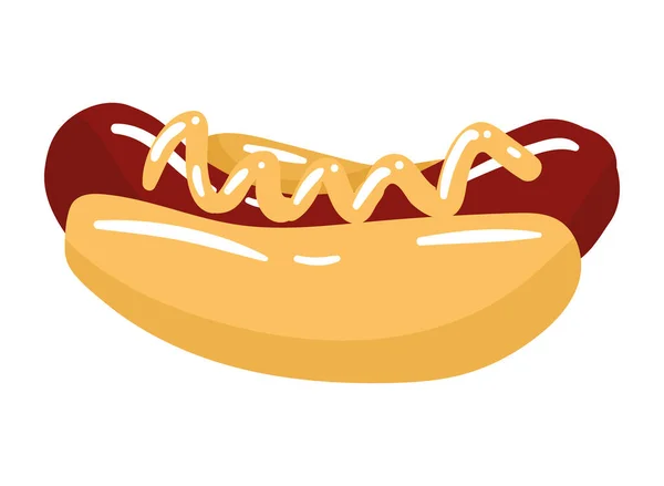 Hot dog fast food — Stock Vector
