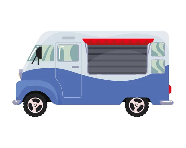 Camion cibo blu — Vettoriale Stock
