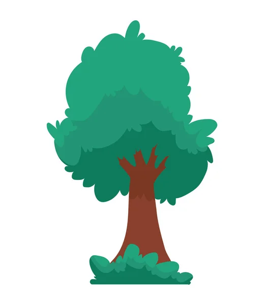 Δέντρο φυτό με θάμνο — Διανυσματικό Αρχείο