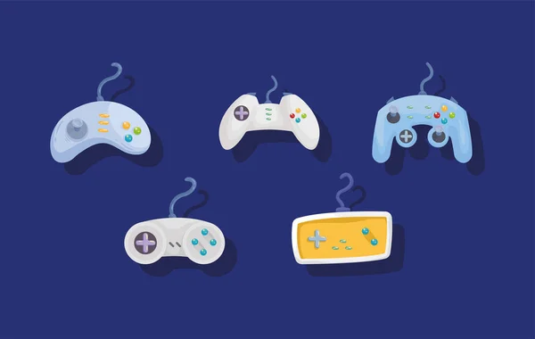 Pięć ikon gier wideo — Wektor stockowy