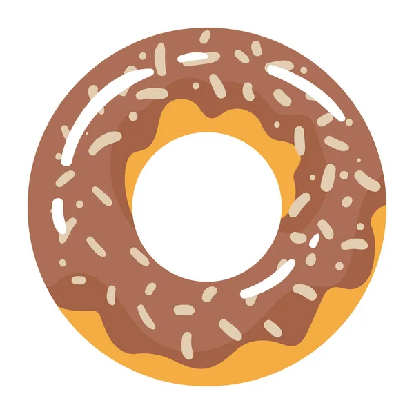 Zoete chocolade donut — Stockvector