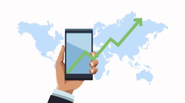 ok animasyonlu akıllı telefon aygıtı teknolojisi