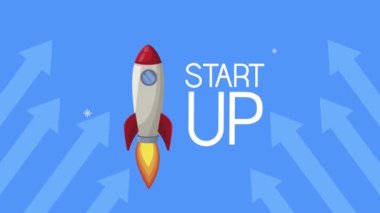 roket animasyonu ile başlangıç harfi