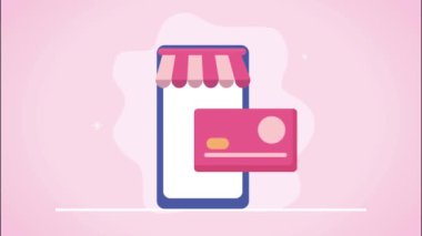 akıllı telefon animasyonunda ekommerce teknolojisi