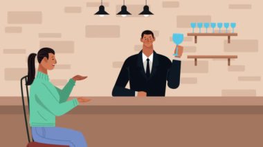 Restorandaki kadın sahne karakteri