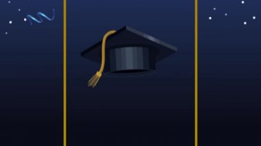 Mezuniyet töreni animasyonu şapkayla