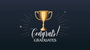 Tebrikler mezunlar kutlama davetiyesi animasyonu