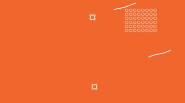 turuncu memphis tarzı arkaplan canlandırması