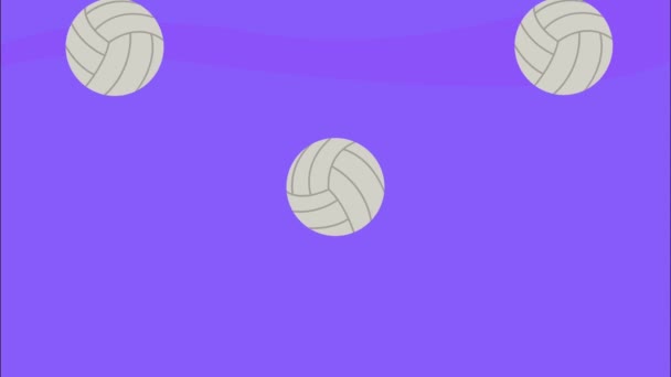 Volleyball Sport Luftballons Muster Animation — Stockvideo