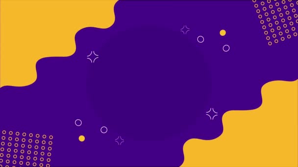 Animación de fondo estilo memphis púrpura — Vídeos de Stock