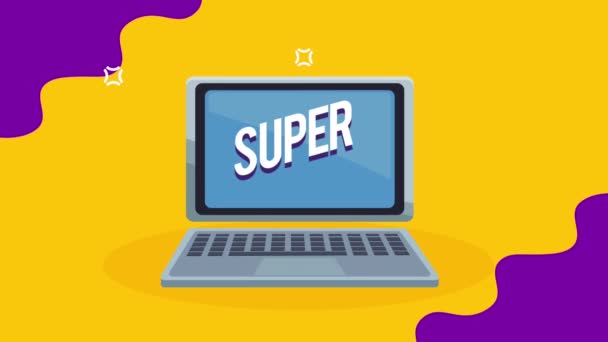 Super sale offer promotion animation — Stock Video