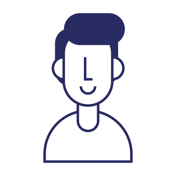 Uomo avatar blu — Vettoriale Stock